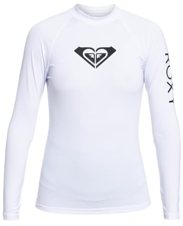 Roxy Whole Hearted - Langärmliger Rashguard mit UPF 50 für Frauen Weiß