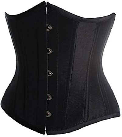 Korsett Corsage Unterbust Vintage Taillen Korsagen Übergrößen 3XL Schwarz