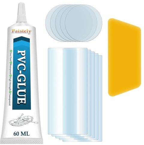 Pool Reparaturset, Heavy Duty Poolfolie Reparaturset, Wasserdichtes Pool Flickzeug, PVC Reparaturset ist für Aufblasbare Gegenständen, Whirlpools, oberirdische Pools, Aufblasbare Spa-Pools (60g)