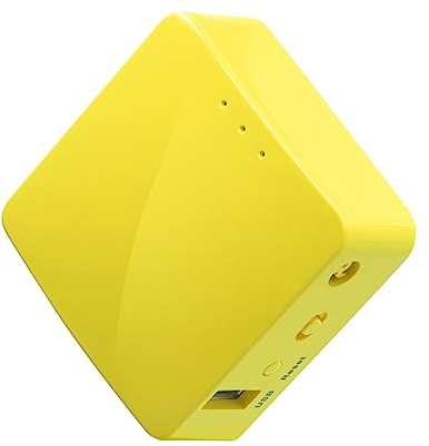 GL.iNet GL-MT300N-V2 Mango Mini Reise-WLAN-Router | 2,4GHz 300Mbps WLAN, 2 Ethernet-Ports, USB 2.0, OpenWrt vorinstalliert, OpenVPN/WireGuard, ideal für Public Wi-Fi, 40g