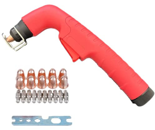 Welding Knight S45 Plasmabrenner Kopf Niederfrequenz Plasmaschneidbrenner mit Elektroden PR0110 & Spitzen PD0116-08 22 Stück