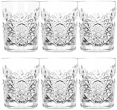 Libbey Hobstar Whiskyglas, Wasserglas, Saftglas, Kristallglas, 350 ml, 6 Stück
