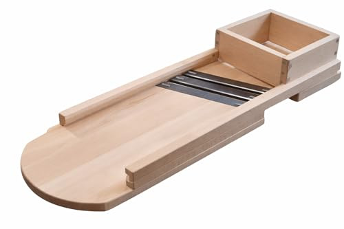 teemando® Krauthobel Gemüsehobel mit beweglichem Schlitten für sicheres Schneiden von Krautköpfen und Gemüse. 55 cm, aus Buchenholz