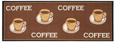 andiamo Küchenläufer Coffee Kurzflor Läufer Küchenteppich - Teppich Küche 67 x 180 cm braun