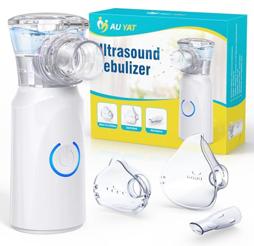 AU YAT Inhalationsgerät Maschine für Erwachsene, Wiederaufladbare Tragbare Inhaliergeräte für Erwachsene und Kinder, Leise Inhalator für Kinder, Bright White