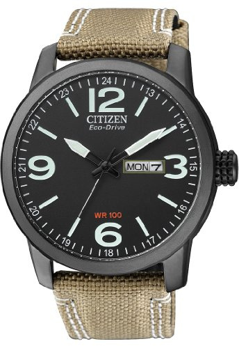 Citizen Herren Analog Quarz Uhr mit Nylon Armband BM8476-23EE