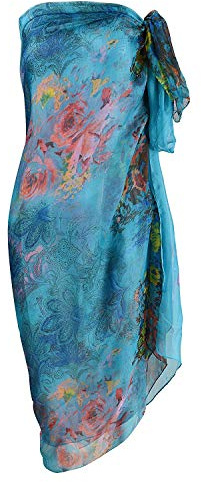 UK_Stone Damen Übergroesse Modisch Sarong Pareo Strandtuch Wickeltuch Bikini Sonnenschutz Decke Cover-up