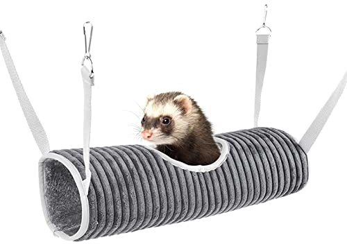 Kleintier Hängematte Hamster Hängetunnel Frettchen Hängematte Meerschweinchen Tunnel Kuscheltunnel Ratten Haustier Tunnel röhren Spielzeug Hamster-Verstecktunnel für Käfig Chinchilla Kleines Haustier