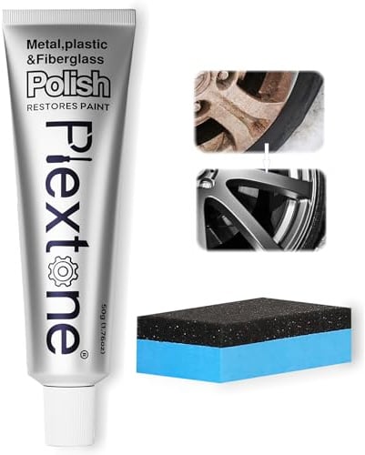 Plextone Metall Polierpaste für Haus, Fahrrad, Boot und Auto Reinigung, Legierung Rad Reiniger, Rostentferner für Metall, Allzweck Metall Reiniger 50ml