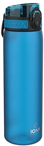 ION8 Trinkflasche, Auslaufsicher, Einhandöffnung, Sichere Verriegelung, Spülmaschinenfest, BPA-frei, Tragegriff, Klappdeckel, Leicht zu Reinigen, Klimaneutral, Zartrosa