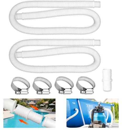 2 Stück Ersatzschlauch Pool 32mm, Poolschlauch 32mm 1.5m,Poolpumpe Ersatzschlauch,Schwimmbadschlauch Ersatzschlauch,Ersatzschlauch für den Pool,Pool zubehör Schlauch 32mm,Pools Schlauch Zubehör