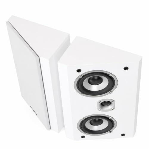 Dynavoice Magic FX-4 Weiß – Surround Lautsprecher für Heimkino (Paar), Wand- oder Deckenmontage, Kompatibel mit Dolby Atmos.