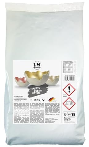 Kreativ Design Beton (18 kg) - Faserverstärkter Bastel-Beton für Kreative
