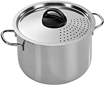 Barazzoni Spaghettitopf zum einfachen Abgießen, aus Edelstahl, 22 cm, 6 Liter