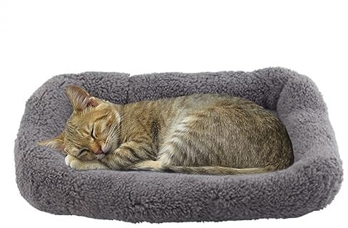 Namsan Katzenbett Hundebett Sanft Katzenkissen Plüsch Wärmematte für Kleinen Hunde/Katze/Hasen, Gray