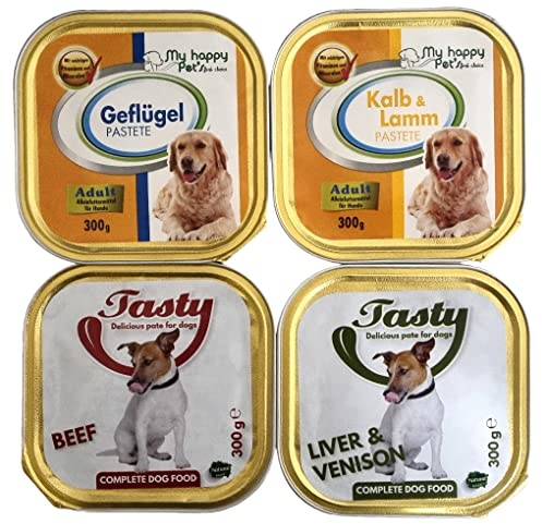 Hundefutter Adult 4 Verschiedene Sorten Pastete/Pate 90 x 300g