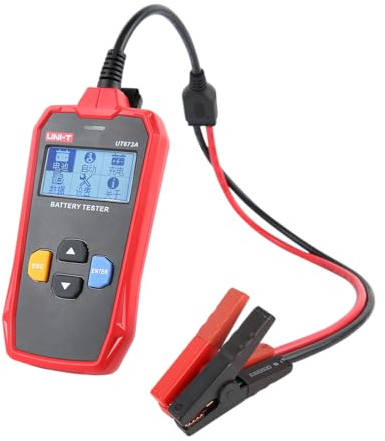 UNI-T UT673A Autobatterietester - Fortschrittliche Leitfähigkeitstechnologie, Testet 12V/24V Systeme (CCA 40-2000A, 3-250Ah), Batterie Gesundheits-/Ladezustands- & Startsystemdiagnose, erkennt schnell