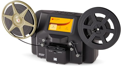 Kodak REELS 8 mm Film-Digitalisierer und Super 8 mit 12,7 cm (5 Zoll) großem Bildschirm, wandelt den Film von Frame zu Frame in Digitale MP4-Dateien zum Betrachten um