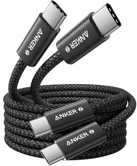 Anker 240W USB C Kabel, [2 Stück 1,8m] PD 3.1 Schnellladekabel USB C auf USB C Kabel, USB C Ladekabel für iPhone 17 Pro Max/iPhone Air/16/15 Serie, Samsung Galaxy S26/S25, MacBook Pro/Air, iPad Pro