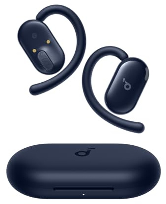 soundcore V20i von Anker Open-Ear Kopfhörer, verstellbare Ohrhaken, komfortabel, fester Halt, starker Bass, rauschfreie Telefonate, IP55, LED, 36h Spielzeit,Bluetooth 5.4 Earbuds,Multipoint Connection