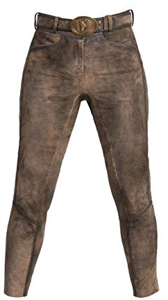 F&S LUXURIOUS RIDINGWEAR Exklusive Reithose/Lederreithose für Damen aus Ziegenleder (Braun, 40)