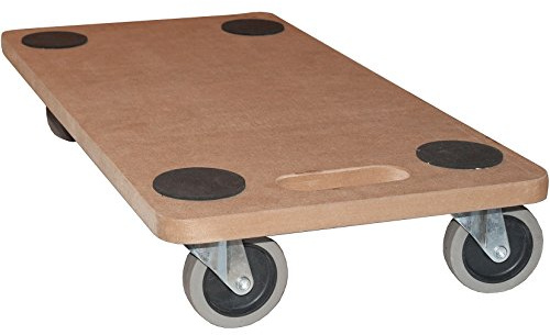 BigDean Möbelroller Transportroller 250kg Rollbrett MDF Möbel Hund Roller mit Tragegriff 59 x 29 cm