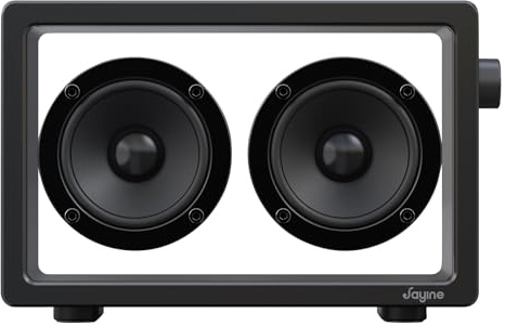 JAYINE Tragbarer Bluetooth-Lautsprecher, 16 W, minimalistische Lautsprecher, Bluetooth, kabellos, laut, HD kraftvoller Sound und breite Kompatibilität, V5.3 für drinnen und draußen, Schwarz