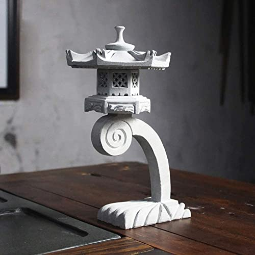 LSHAOBO Steinlaterne, Pagode, Gartendekoration, chinesisch/japanisch, 22 cm, Skulptur, Laterne, Terrassendekoration