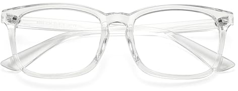 COASION Durchsichtige Fake Brille Ohne StäRke Damen Herren Fakebrillen Modebrille Brille mit Fensterglas für MäDchen MäNner