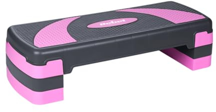Rebel Step Für Aerobic und Training Fitness 3 Stufen Grau-violett RBA-3225-PU