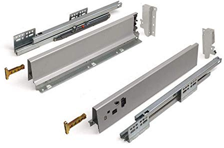 SOTECH Schubkastensystem SO-BOX grau Höhe: 84 mm Tiefe: 450 mm | Schublade belastbar bis 40 Kg Soft-Close