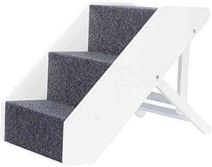TRIXIE Möbel-Treppe für Hunde - dreifach-verstellbar - zusammenklappbar - für drinnen - hilft Hunden z.B. auf Betten und Sofas - bis 40 kg - 39488