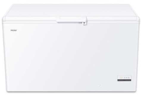 Haier Gefriertruhe CHEST SERIE 3 HCE321T I 319 L Tiefkühltruhe mit Innenbeleuchtung, Super-Gefrierfunktion & antibakterieller Dichtung I Freezer Kühltruhe inkl. 2 Metallkörben I Energieklasse D