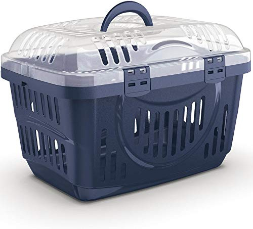 Cat Centre Transportbox Katze Open Top Katzentransportbox Katzenkorb Katzenbox Transportbehälter Grau 49 x 34 x 32 cm