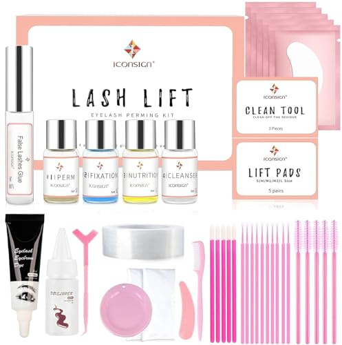 Lash Lifting set,Aikvigss Wimpernlifting Set mit Farbe Schwarz Professionell