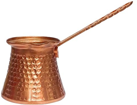 HOMSFOU Türkische Kaffeekanne Kupfer 320Ml Cezve Kaffeeset Für Traditionellen Türkischen Kaffee Zubereitung Und Mokka Kaffee Zuhause