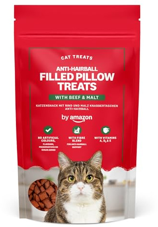 by Amazon Katzen-Leckerlis – Anti-Haarball-Kissen, Rind und Malz, 70 g