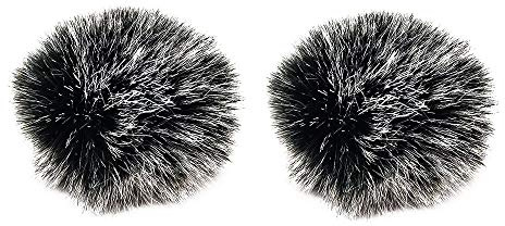 Mikrofon Windschutz 2 Stück Mikrofon Windshield 1cm Lavalier-Mikrofon Pelzig Wind-Filter Fellwindschutz