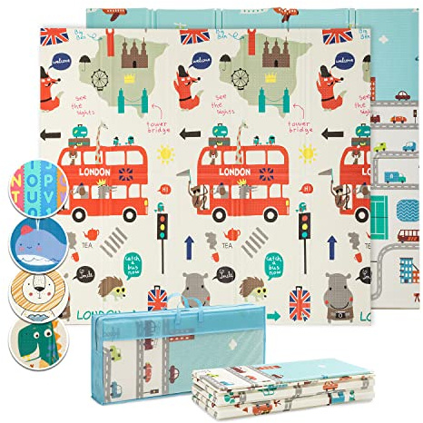 Babify Krabbelmatte Weich & Faltbar, BPA-Freie Schaumstoff-Krabbeldecke, Abwaschbar