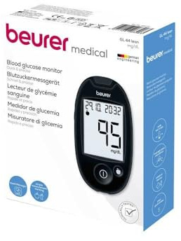 Beurer GL 44 mg/dl Blutzuckermessgerät, Schwarz