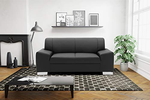 DOMO. collection Sofa Alisson, 2er Couch, 2 Sitzer, 2er Garnitur, Polstergarnitur 164 x 83 x 75 cm (BxTxH), in schwarz