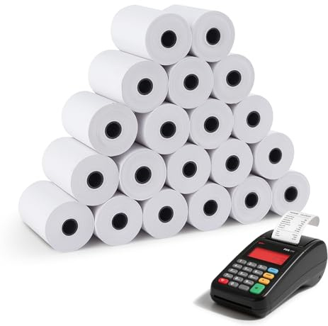 YC Kitchen Thermorollen 57mm x 12mm x 14m - 20 Rollen Kassenrollen - Thermopapier für EPOS-Drucker, POS-Terminal, Kassensystem(20 Rollen)