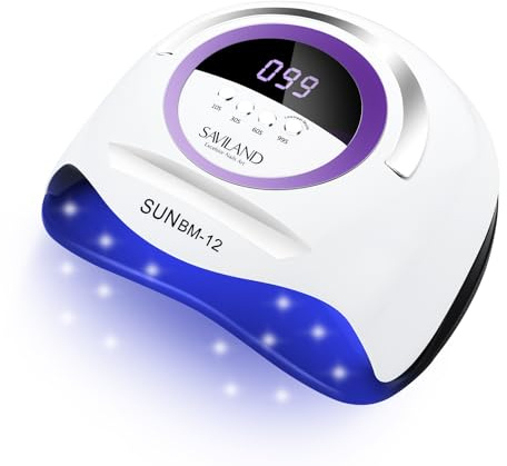 SAVILAND 300 W Leistungsstarke U V Nagellampe: Super Schnelle Aushärtung U V Licht für Gel-Nägel mit 72 Perlen 4 Timer Dual Lichtquellen Smart Sensor LED Nagellampe für Nail Salon Professional