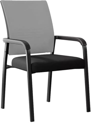 GIZNXBA Schreibtischstühle Mit Hoher Rückenlehne Bürostuhl Ergonomisch Empfangsstuhl Für Das Wohnzimmer Mit Armlehnen Gepolsterte Frisierstühle Mit Metallbeinen Für Schlafzimmer(Grey)