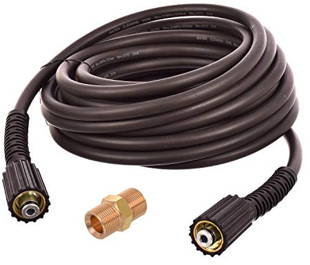 TECHKAR Hochdruckreiniger Schlauchverlängerung Ersatz - Karcher Hochdruckreiniger Teile -200bar kompatibel mit Kärcher mit M22x1.5 Gewinde + Schlauchverbinder & Nippel - 10m Ersatzschlauch