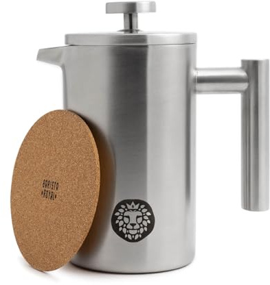 Barista Royal French Press - Hochwertige Frenchpress mit Warmhalte-Funktion - Kaffeebereiter - 600ml