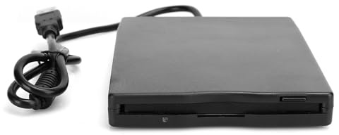 ASHATA Externes tragbares USB-Diskettenlaufwerk, tragbares Diskettenlaufwerk 3,5-Zoll-Kartenleser Computerzubehör Extern abnehmbar, kompatibel mit 98/SE/2000/ME/XP/VISTA/ 7