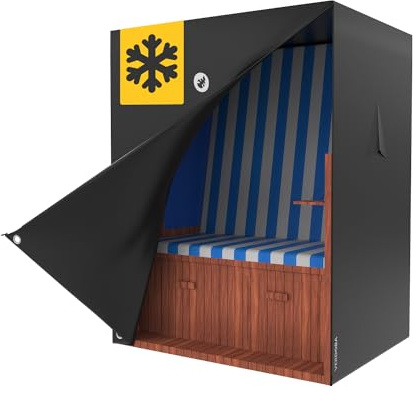 VERDOBA - Premium Strandkorb Schutzhülle Winterfest 600D Oxford - 100 x 135 x 160 cm große Strandkorb Schutzhülle - wasserdichte Strandkorbhülle mit YKK Reißverschluss & UV-Schutz