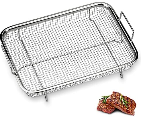TAIZER Edelstahl Grillkorb Grillgitter Backkorb Mesh BBQ für Backen und Grillen