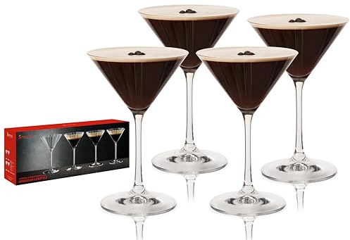 Spiegelau Martini Gläser 220 ml, 4 Stück, LifeStyle, 4450194, Espresso Martinigläser aus Kristallglas, Cocktailgläser spülmaschinenfest